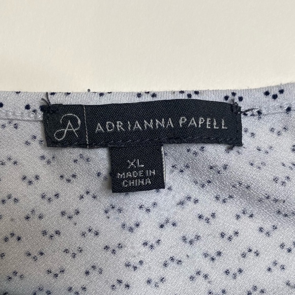 ADRIANNA PAPELL gray blouse top shirt size XL - Picture 5 of 7